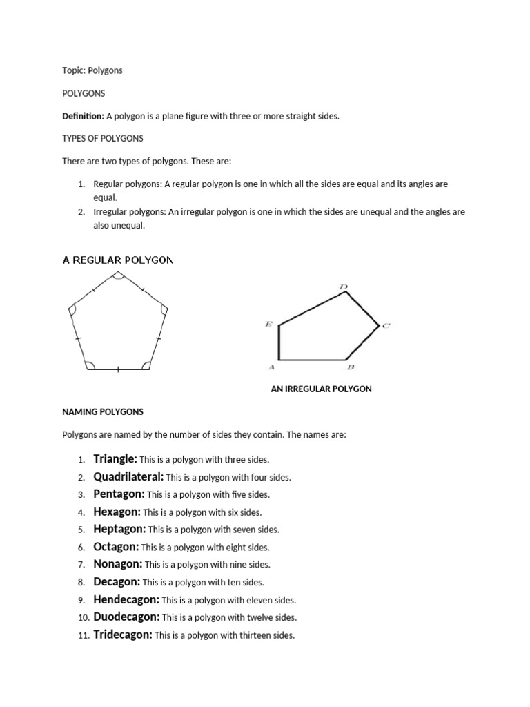 Classnotes Student 364583686 Polygons | PDF