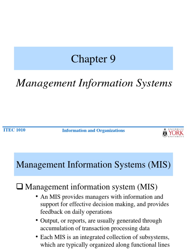 Management Information Systems Overview | PDF