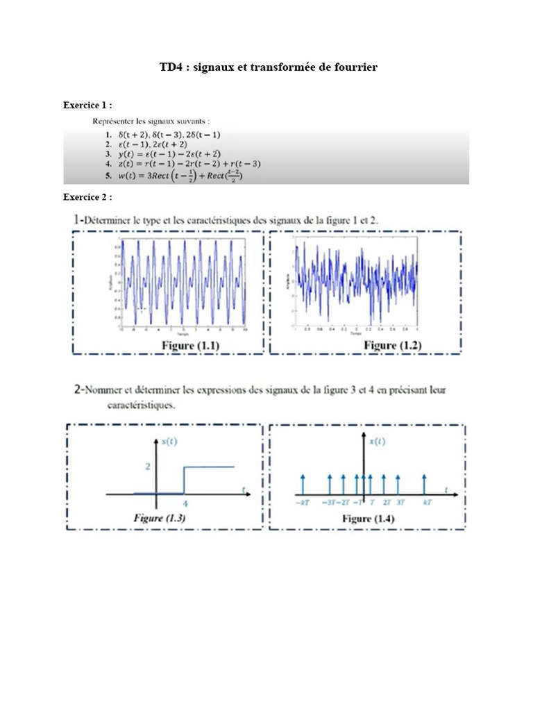 Signaux et Transformée de Fourier | PDF