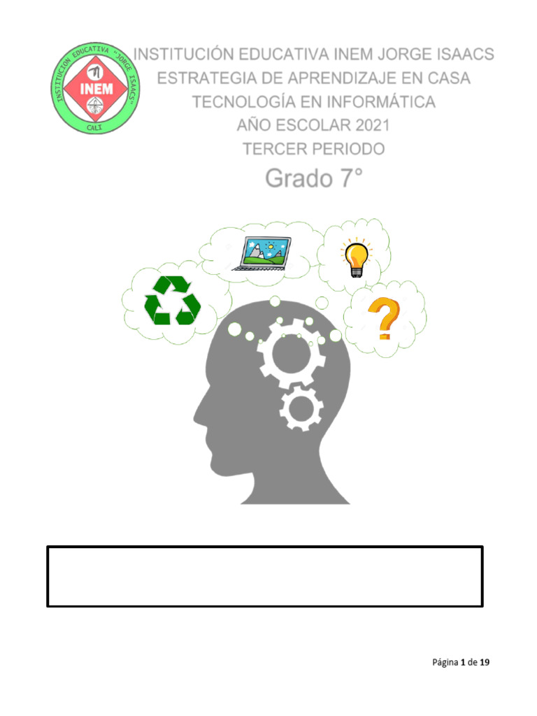 Guia Aprendizaje N°1 Tecnologia e Informatica 7° 3er Periodo 2021 | PDF ...