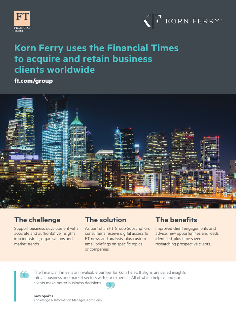 Korn Ferry's Strategy for Client Engagement | PDF | Financial Times ...