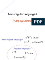 Non-Regular Languages: (Pumping Lemma)