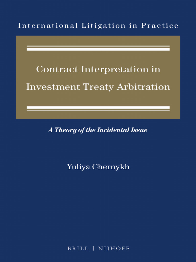 Contract Interpretation in Treaty Arbitration | PDF | Arbitration ...