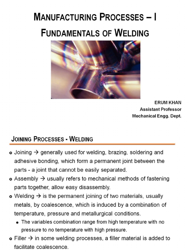 Manufacturing Processes Chapter 8-Welding | PDF