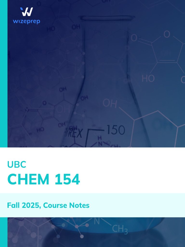 UBC CHEM 154 Course Notes 2025 | PDF | Atoms | Chemical Equilibrium