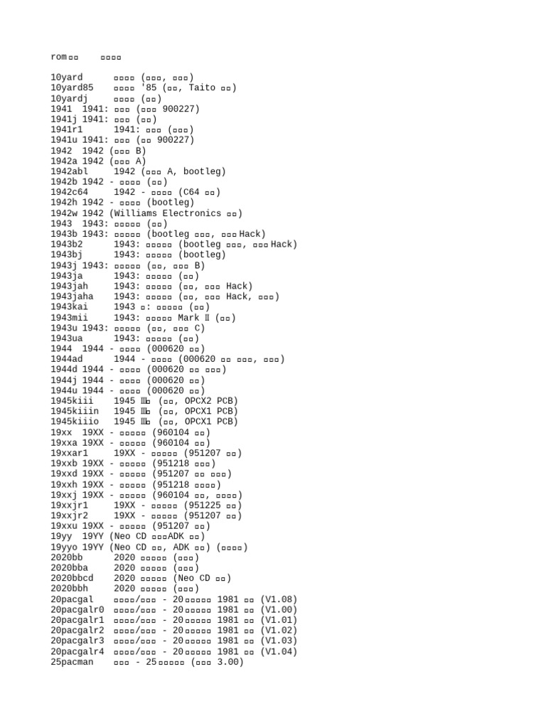 游戏名对照表新版ifbas 1.07游戏列表最新版2 | PDF