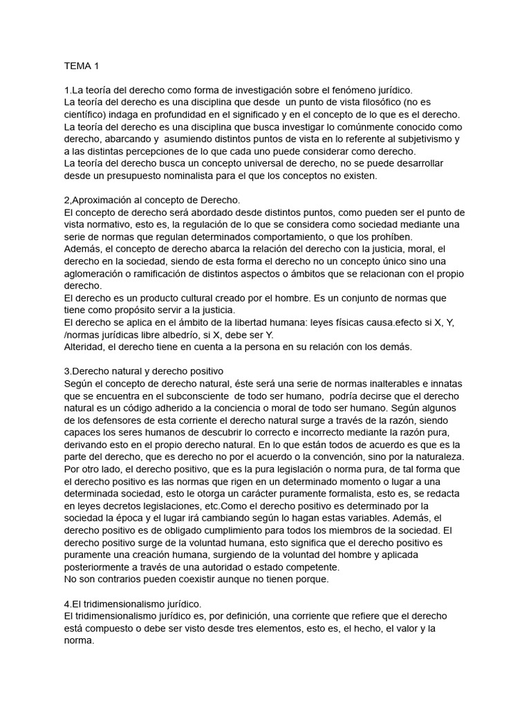 Tema 1 | PDF | La Ley natural | Justicia