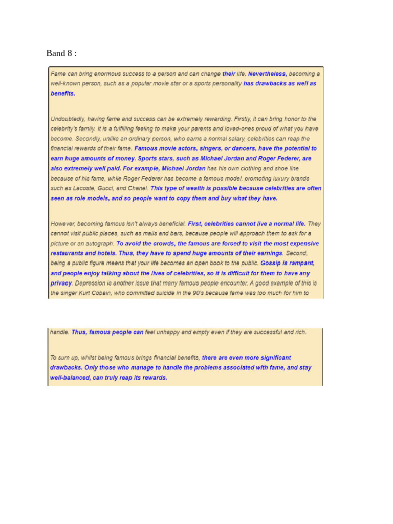 Band 8 - Example | PDF
