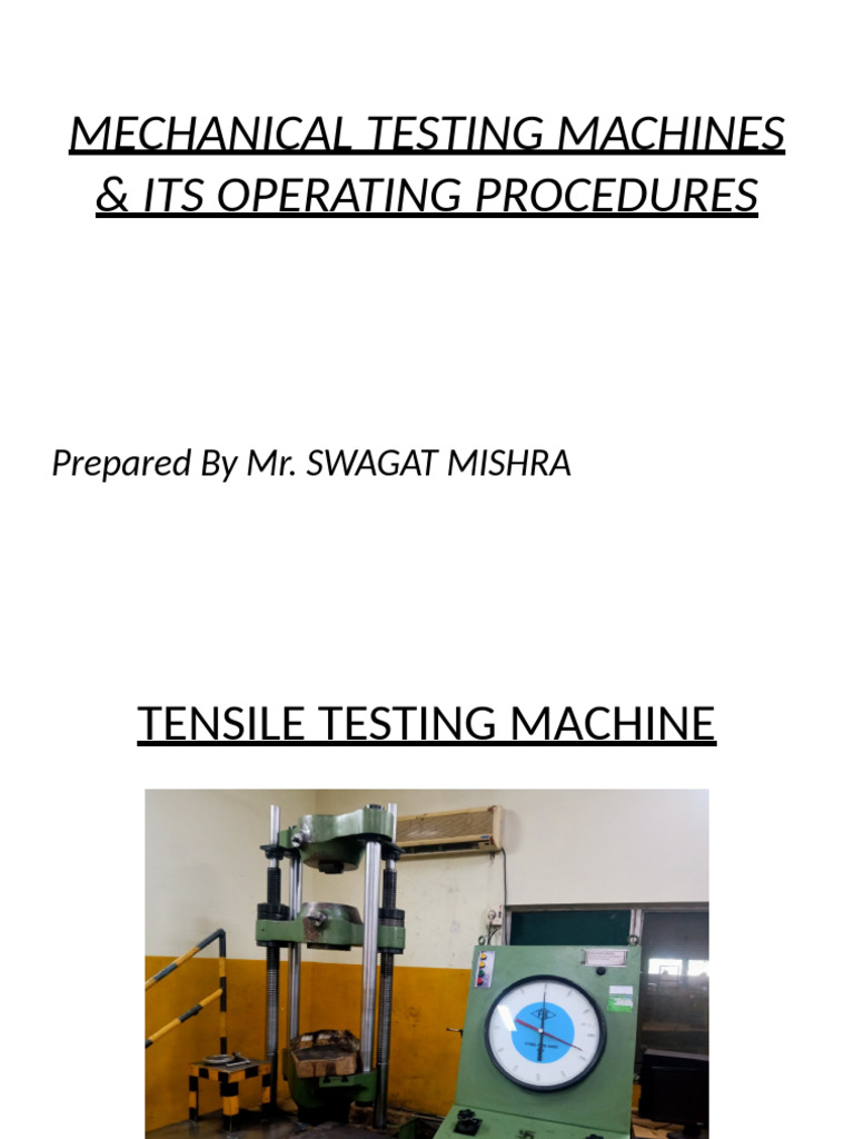 Mechanical Testing Procedures | PDF | Ultimate Tensile Strength ...