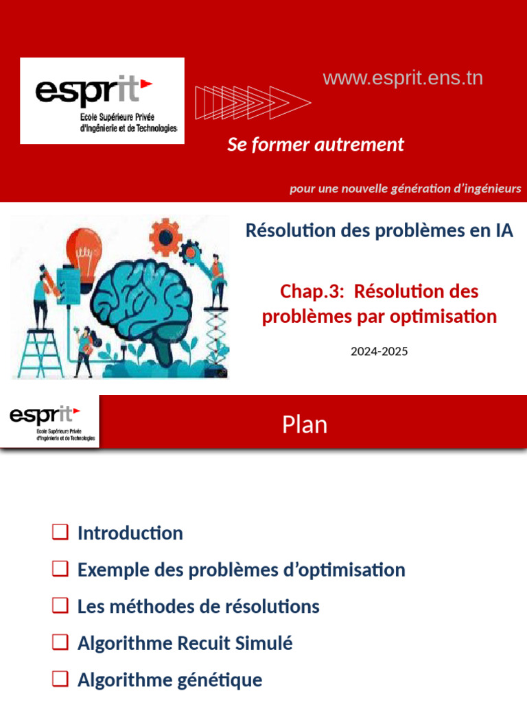Optimisation des Problèmes en IA | PDF | Métaheuristique | Optimisation ...