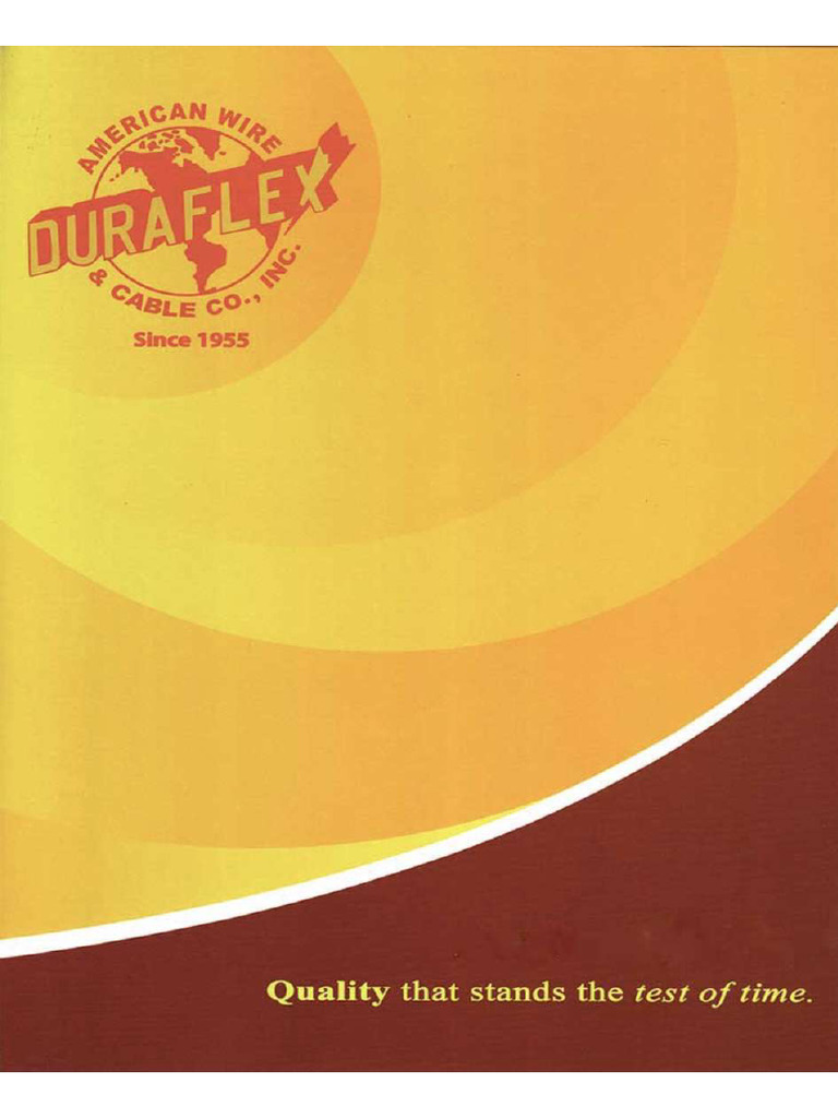 American Wire & Cable Co - DURAFLEX | PDF