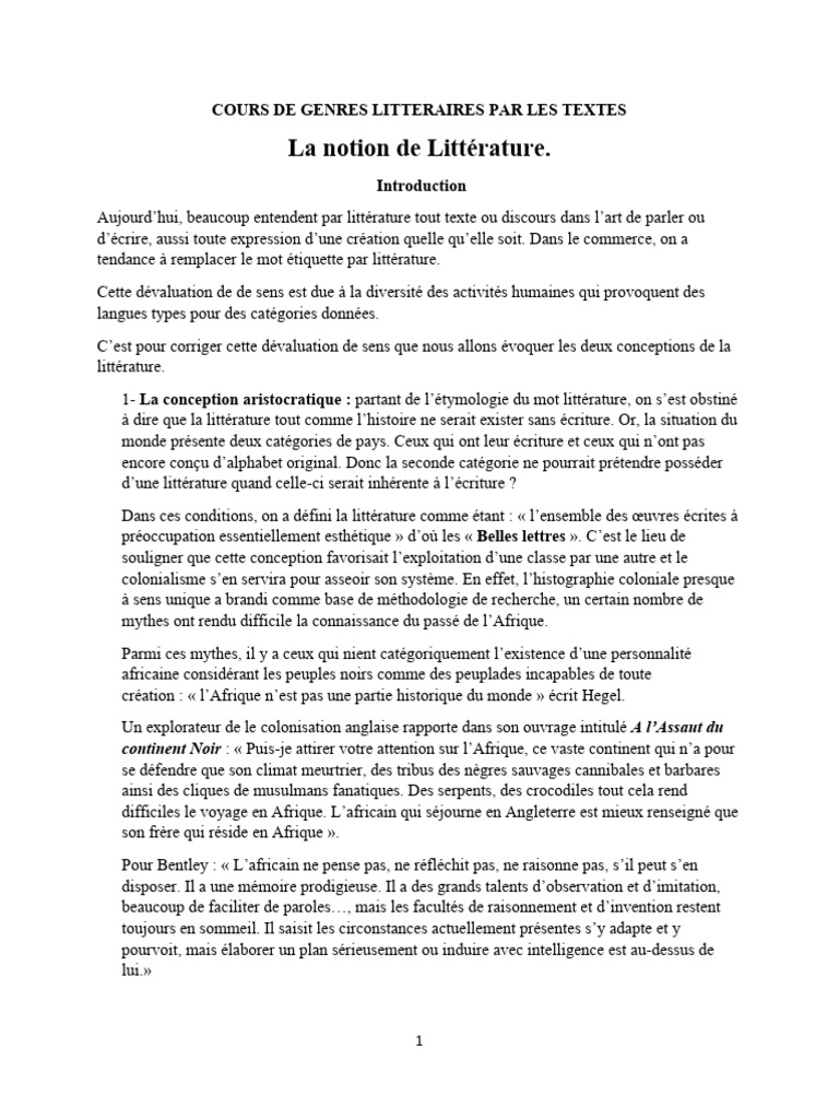 Comprendre les genres littéraires | PDF | Fable | Poésie