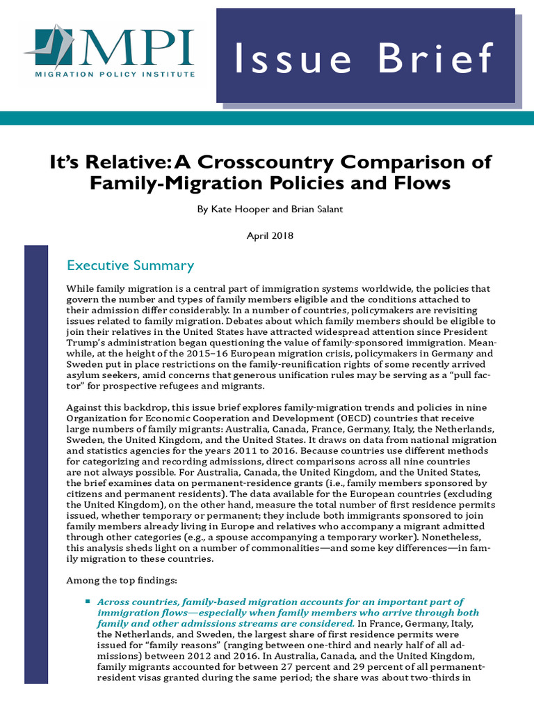 Family Migration Policies in OECD Countries | PDF | Immigration | Human ...