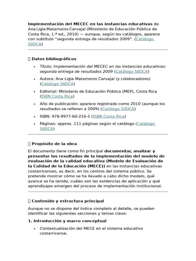 Implementación Del MECEC en Las Instancias Educativas | PDF | Liderazgo ...