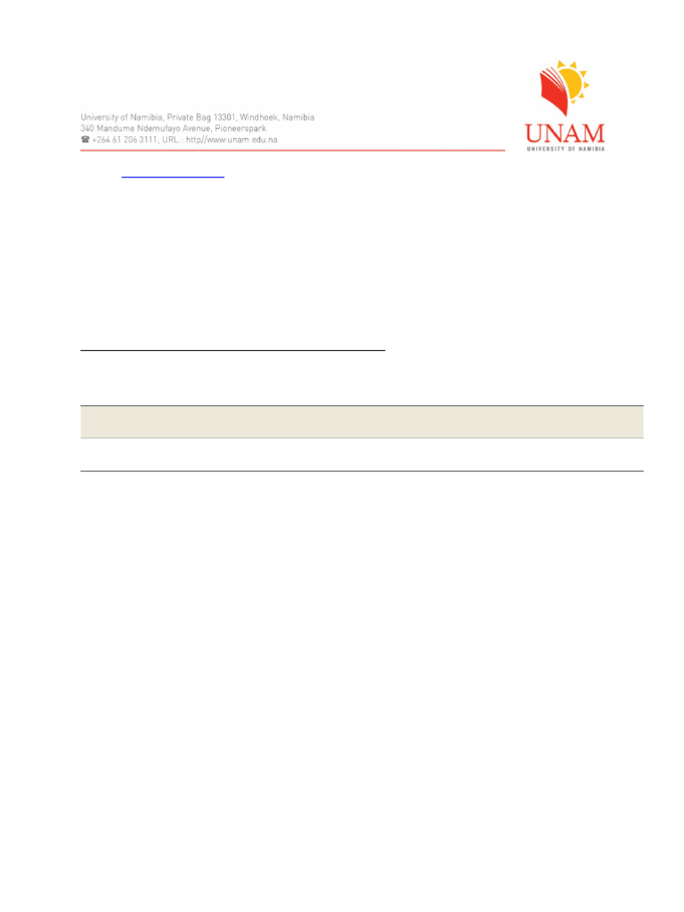 UNAM Final Year Document Submission Notice | PDF