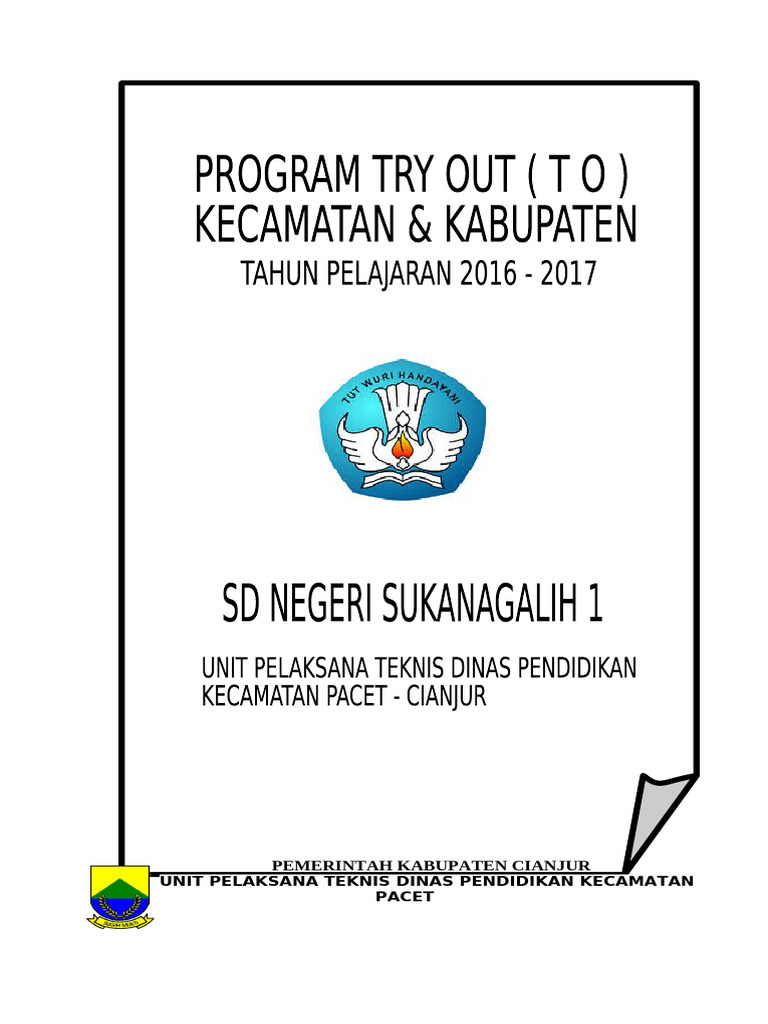 Program Try Out SD Sukanagalih 2017 | PDF