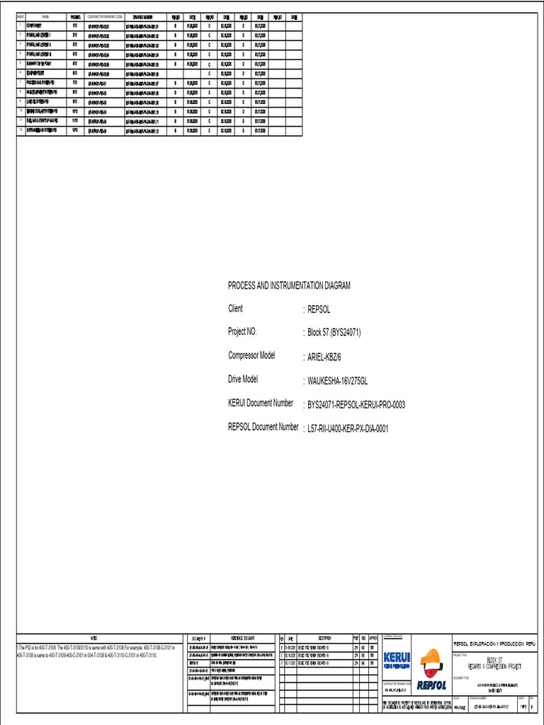 Repsol Block 57 PID Diagram | PDF | Mechanical Engineering | Gas ...