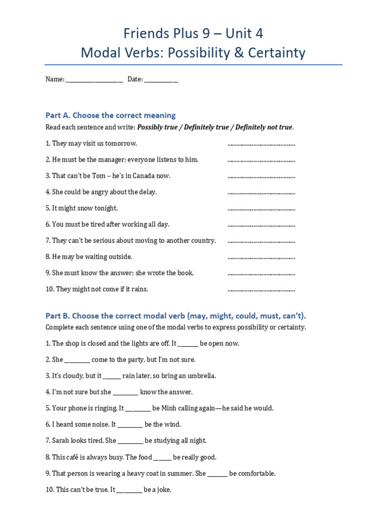 Possibility and Certainty Worksheet | PDF | Chess Theory | Chess