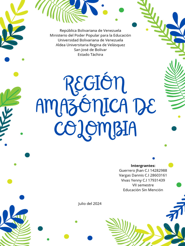 Cultura y biodiversidad de la Amazonía colombiana | PDF | Selva ...