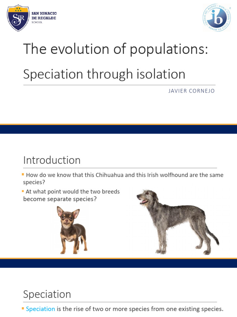 Speciation Through Population Isolation | PDF | Biological Concepts ...