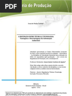 A distinção entre técnica e tecnologia