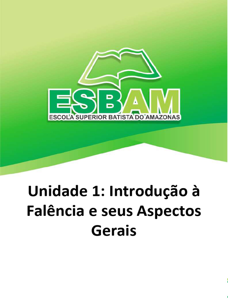 Aspectos Gerais da Falência | PDF | Falência | Crédito