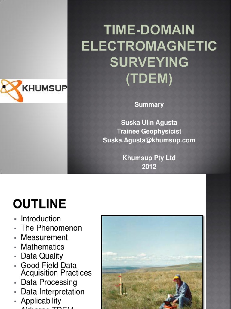 Overview of TDEM Survey Techniques | PDF | Electromagnetic Induction ...