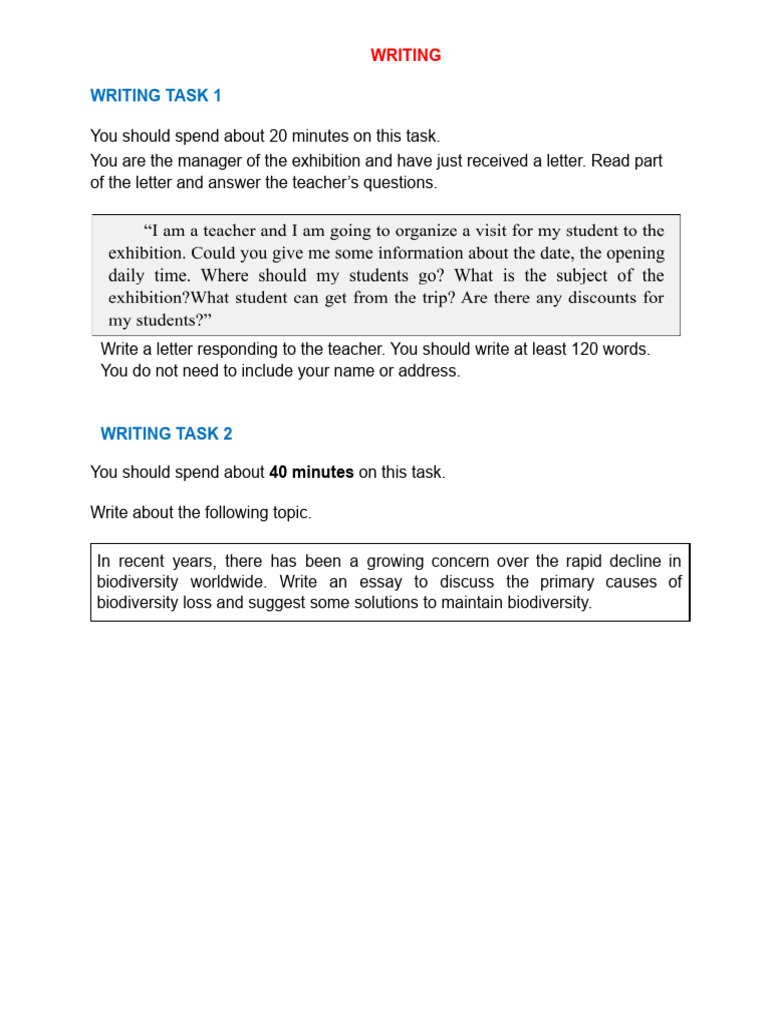 Writing Tasks for English Proficiency | PDF