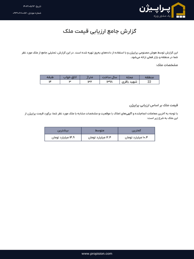 Price Evaluation Complementary Report | PDF