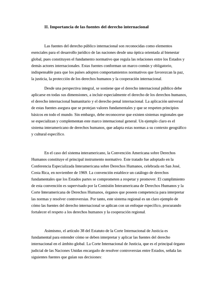 Fuentes del Derecho Internacional y su Impacto | PDF | Derechos humanos ...