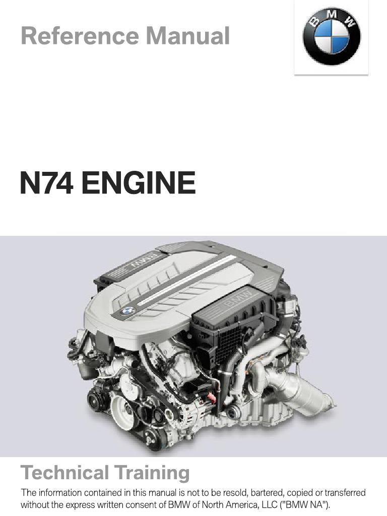 BMW N74 Engine Technical Manual | PDF | Belt (Mechanical) | Engines
