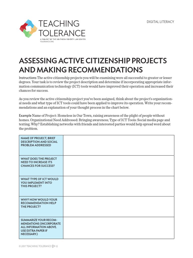 TT Digital Literacy Assessing Active Citizenship Projects and Making ...