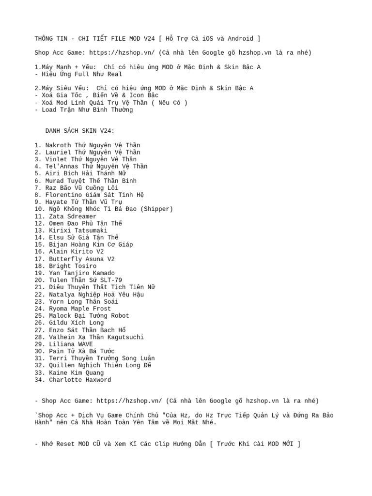 HZ Note v24 | PDF
