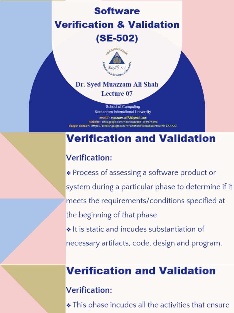 Software Verification and Validation Guide | PDF | Software Testing ...