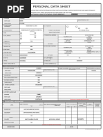 CSC Form 212: Personal Data Sheet 2025 | PDF | Government And ...