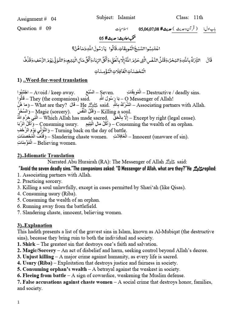 04 Assignment English | PDF | Sharia