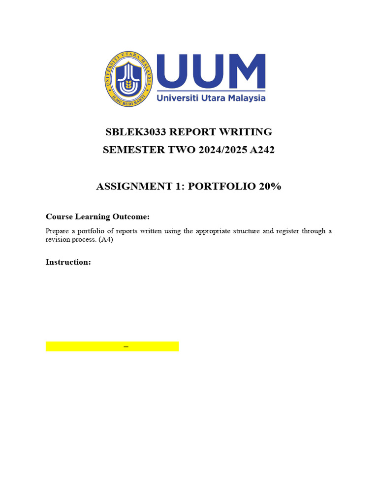 Portfolio Assignment Guidelines | PDF | Human Communication