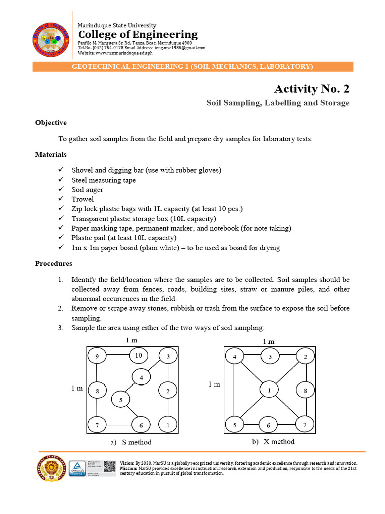 Soil Sampling and Storage Guide | PDF