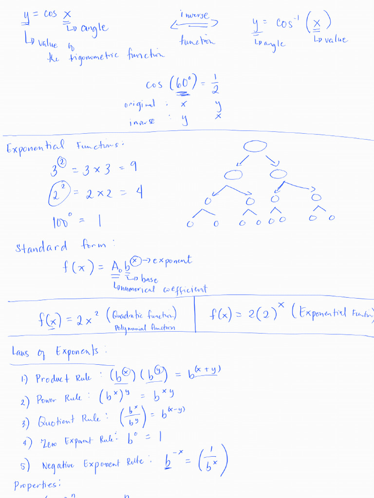 Exponential and Logarithmic Functions, 220219 - 182651 | PDF