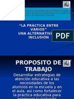 Inclusión educativa con método de práctica entre varios