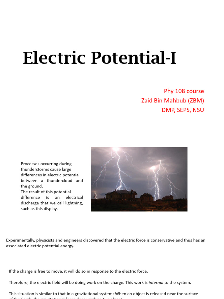 Understanding Electric Potential Energy | PDF | Potential Energy | Force