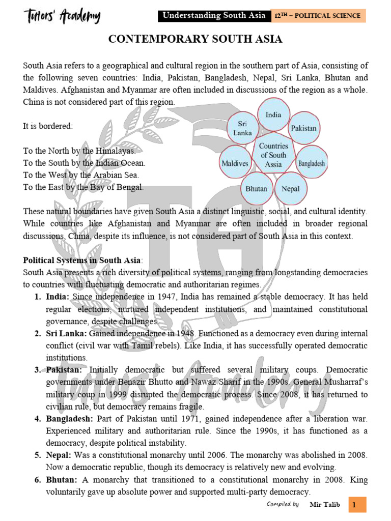 Understanding South Asia | PDF | South Asia | Zulfikar Ali Bhutto