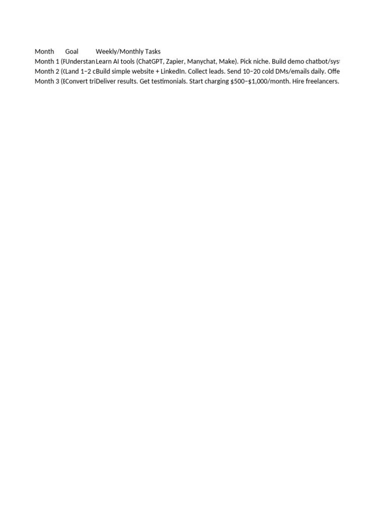 AI Agency 90 Day Plan | PDF