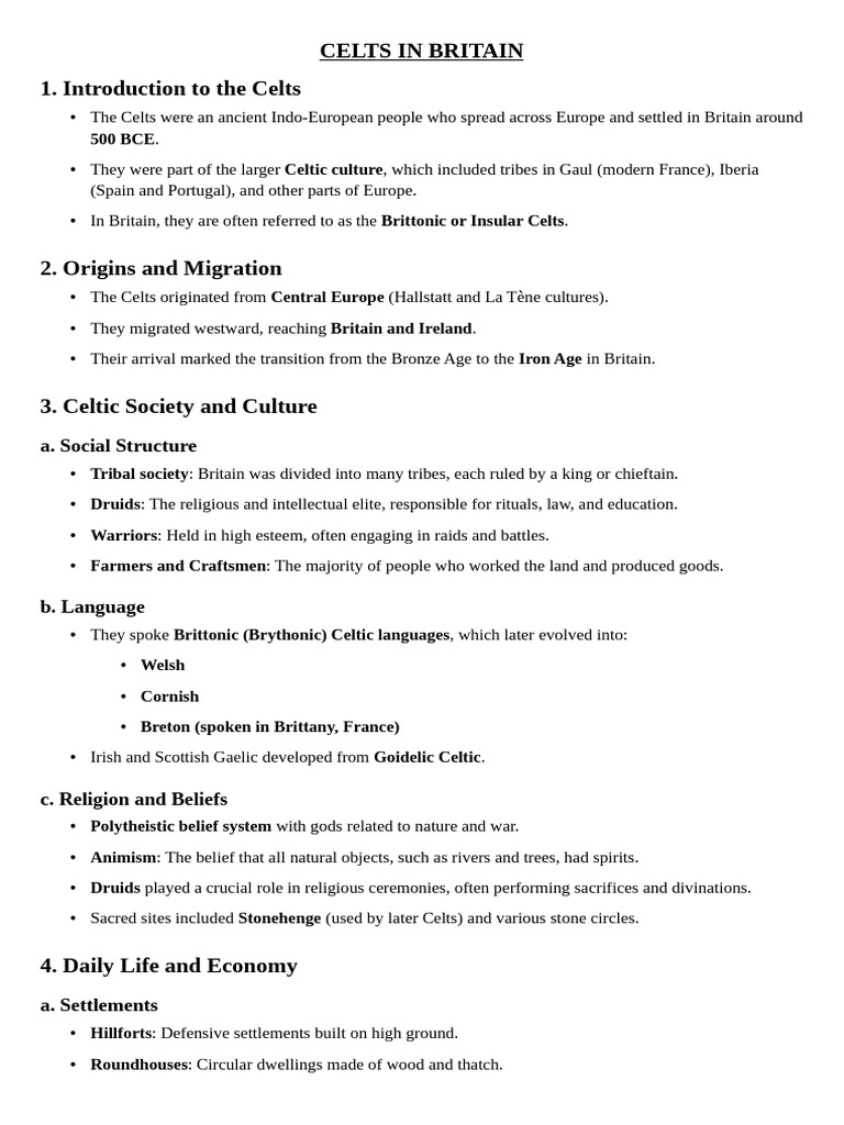 History and Culture of the Celts in Britain | PDF | Celts | Celtic Britons