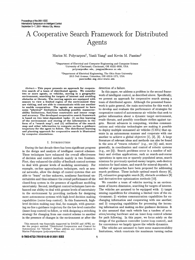 Cooperative Search Framework for Agents | PDF | Information