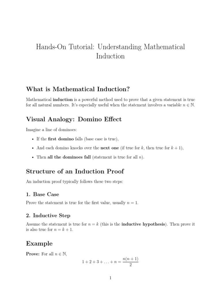 Understanding Mathematical Induction Steps | PDF