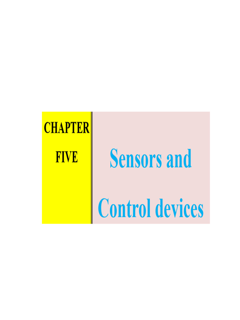 Sensors and Control Devices Overview | PDF | Signal Processing ...