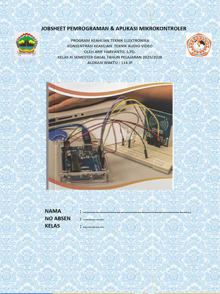 Cover Jobsheet Pemrograman Arduino | PDF