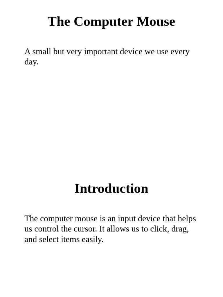 The Computer Mouse Presentation | PDF
