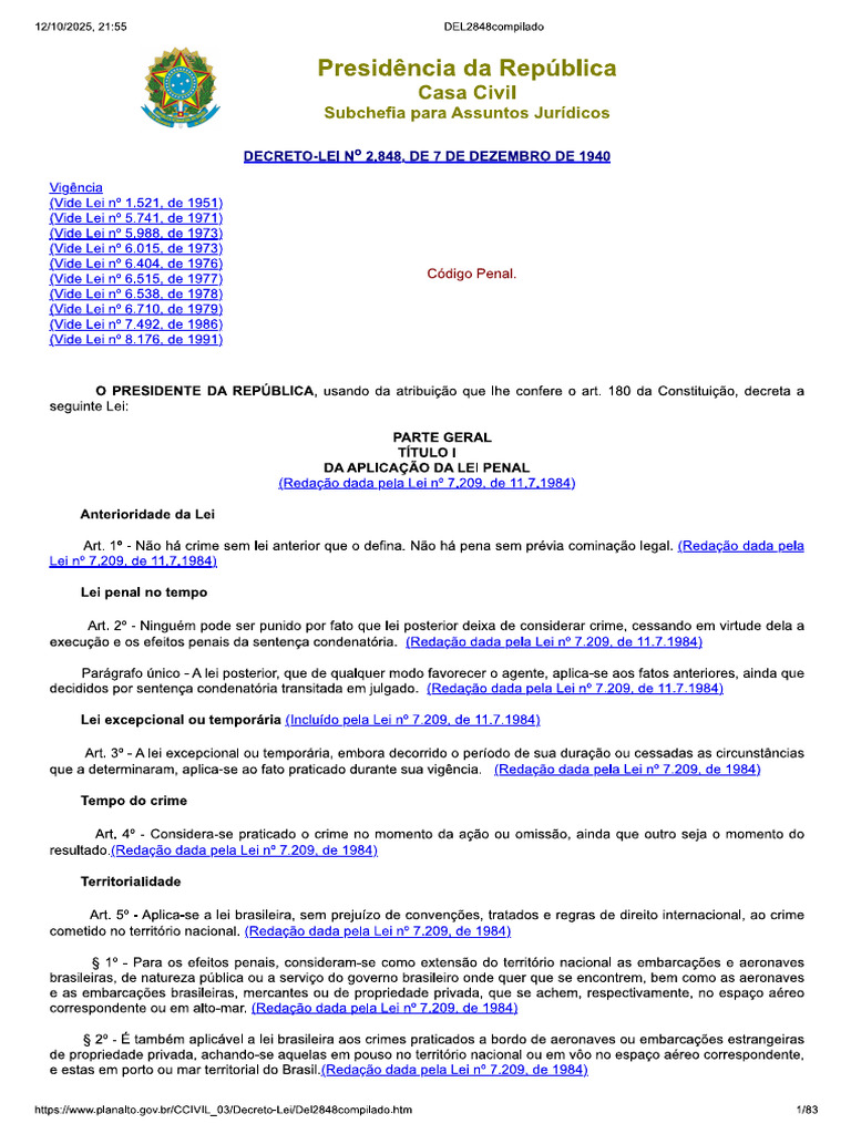 Código Penal - 2025 Compilado | PDF